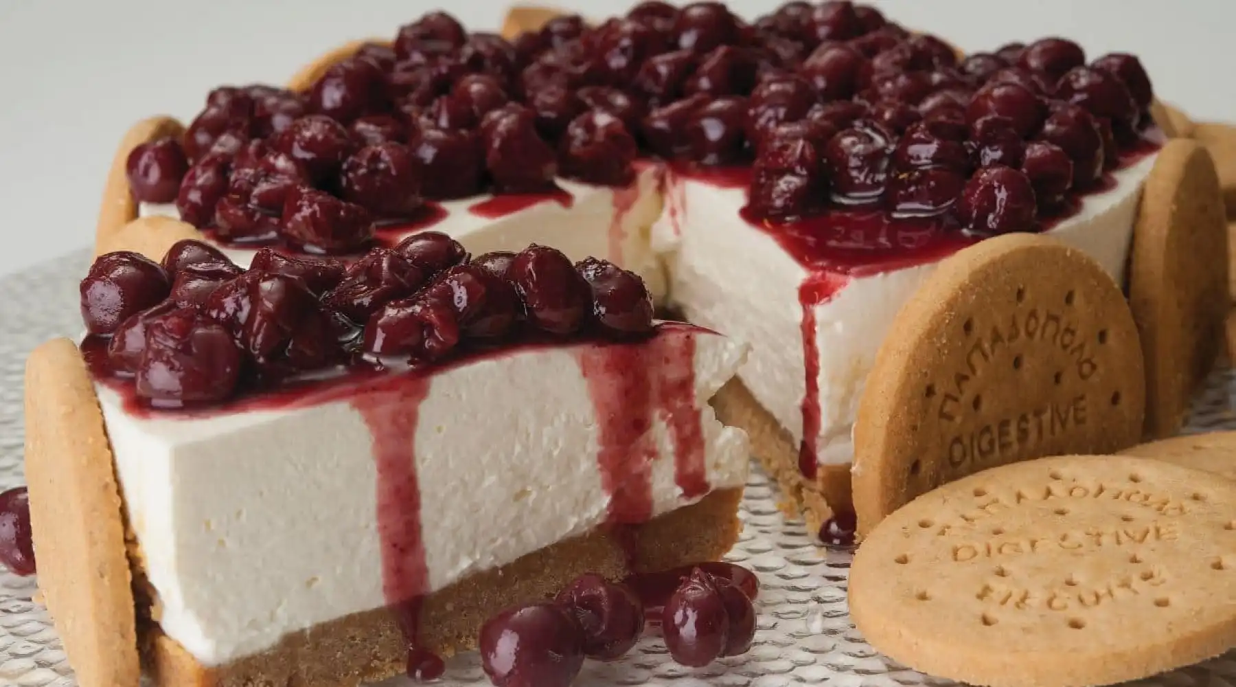 Top slider image for Cheesecake Βύσσινο με Digestive Παπαδοπούλου