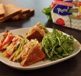 image for Club Sandwich με Τοστ Γεύση2 Παπαδοπούλου Ολικής Άλεσης