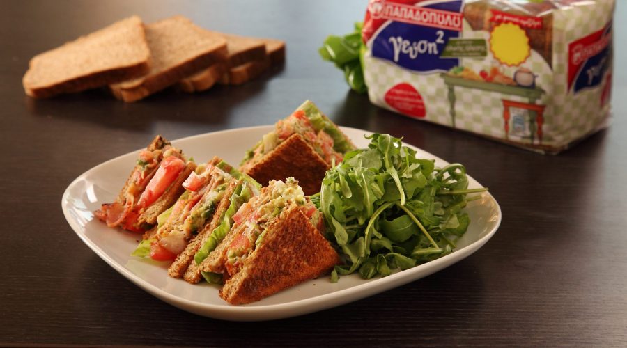 Top slider image for Club Sandwich με Τοστ Γεύση2 Παπαδοπούλου Ολικής Άλεσης