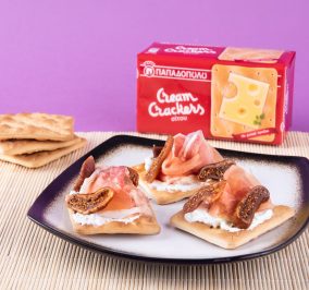 image for Cream Crackers Παπαδοπούλου με προσούτο, κατίκι και σύκο