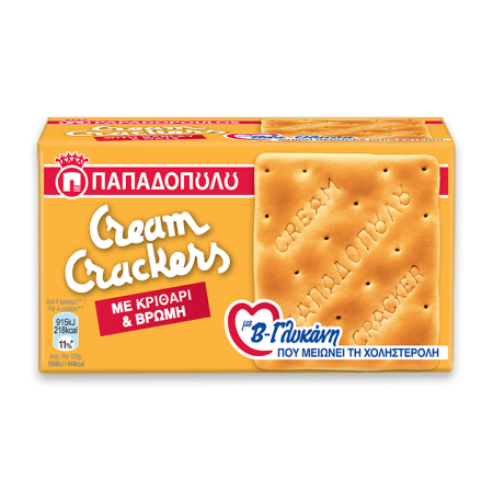 Product Image of Cream Crackers με κριθάρι, βρώμη και β-γλυκάνη