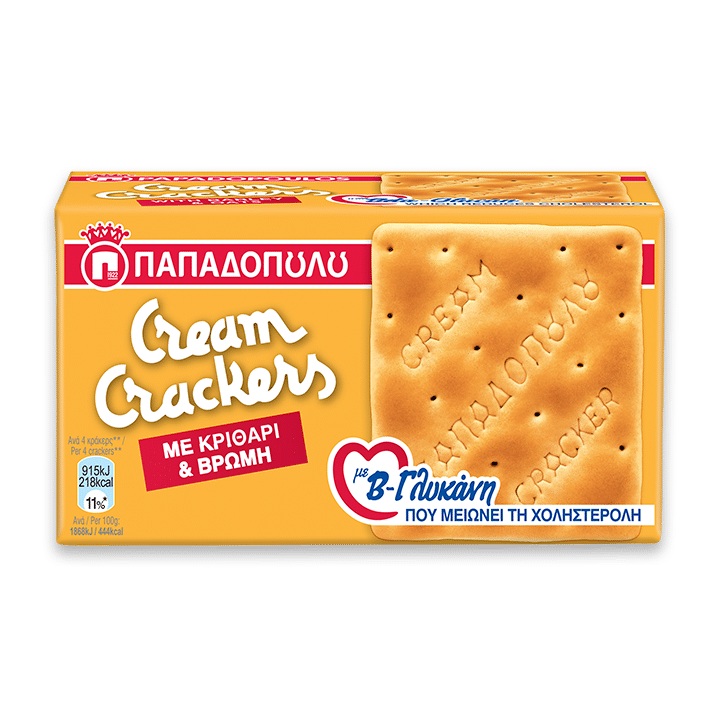Image of Cream Crackers με κριθάρι, βρώμη και β-γλυκάνη