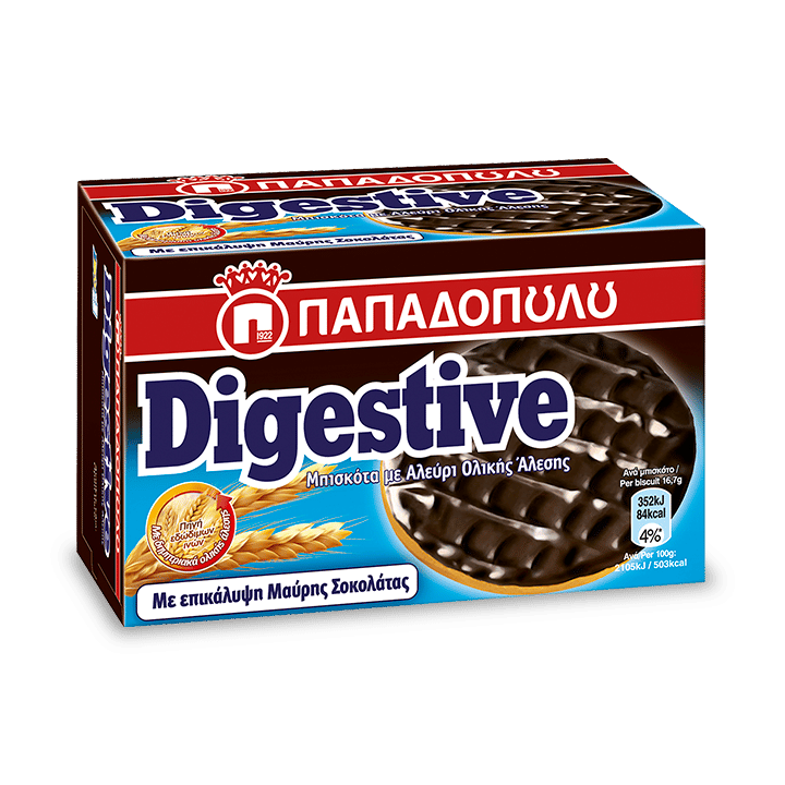Image of Digestive με επικάλυψη μαύρης σοκολάτας