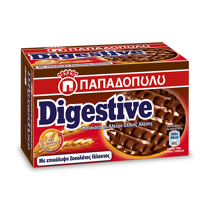 Image of Digestive με επικάλυψη σοκολάτας γάλακτος