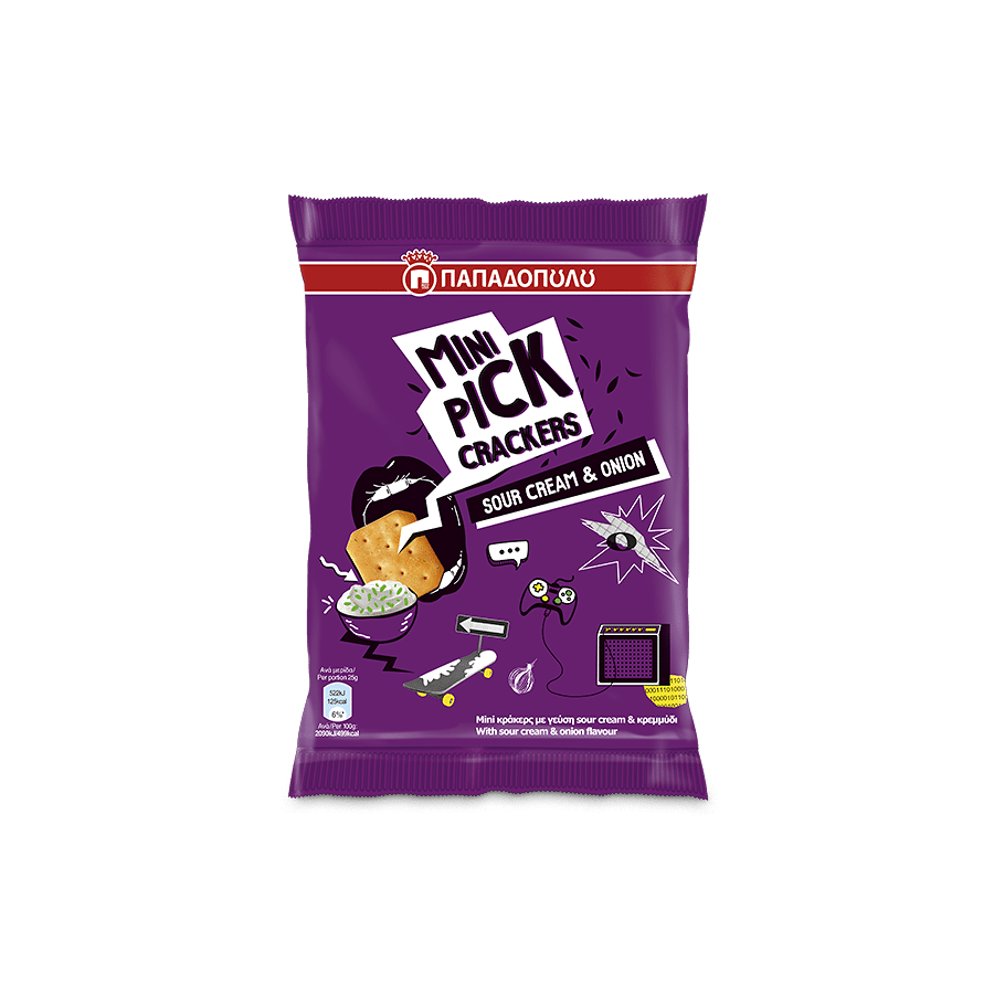 Product Image of Mini Pick Crackers με γεύση sour cream & onion