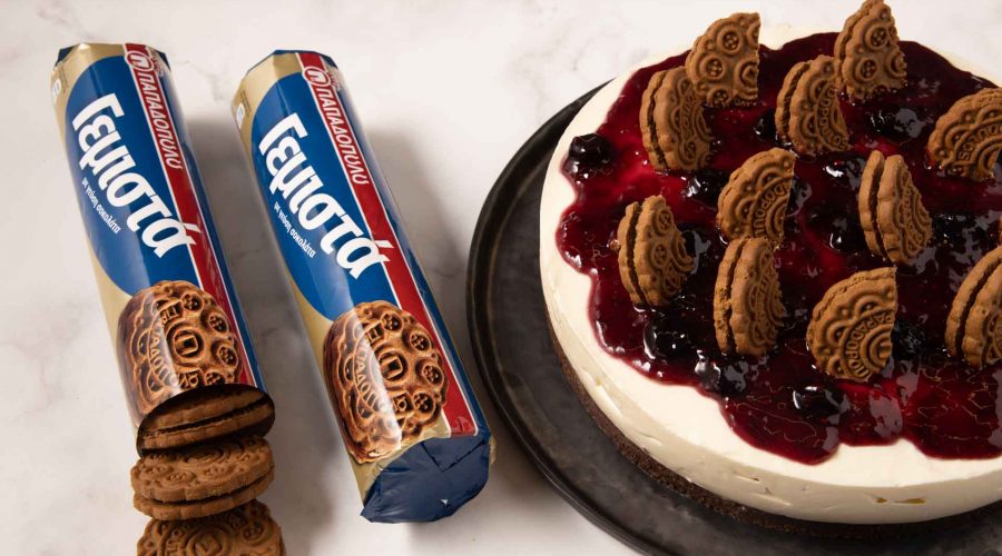 Top slider image for Cheesecake με μπισκότα Γεμιστά Παπαδοπούλου με σοκολάτα και μαρμελάδα