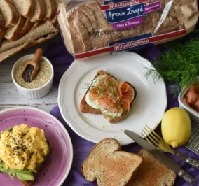 image for Brunch με ψωμί Αρχαία Σπορά με chia και κινόα