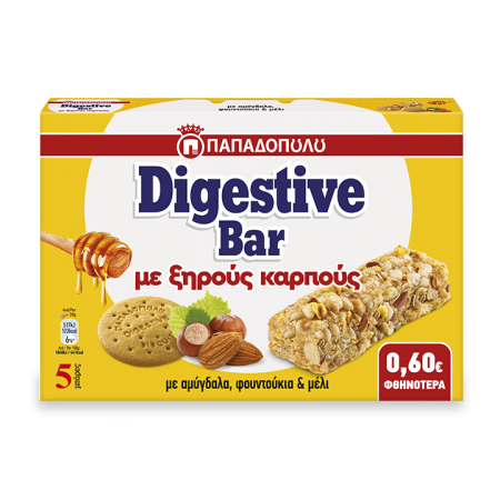 Product Image of Digestive Bar με αμύγδαλα, φουντούκια και μέλι