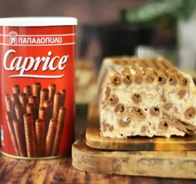 image for Κορμός λευκής σοκολάτας με Caprice Παπαδοπούλου