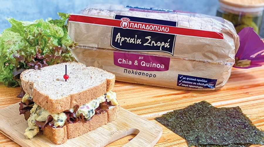 Top slider image for Vegan “Tuna” Σάντουιτς με ψωμί Αρχαία Σπορά με Chia & Quinoa, Πολύσπορο