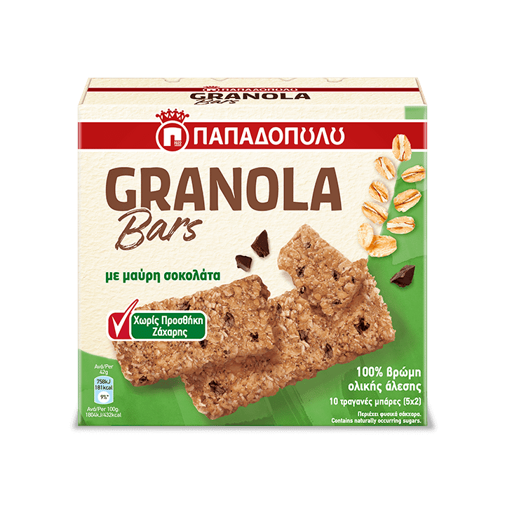 Image of GRANOLA Bars dark chocolate Without Added Sugars