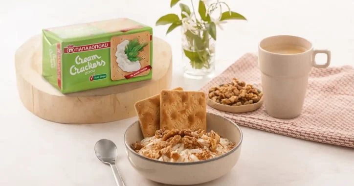 image for Cream Crackers Παπαδοπούλου με γιαούρτι, μέλι, καρύδια και κανέλα