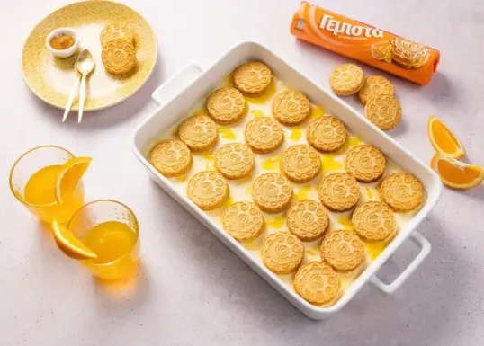 Recipe for Πορτοκαλόπιτα ψυγείου με Γεμιστά πορτοκάλι