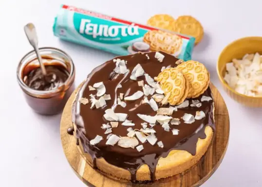 image for Τσιζκέικ με σοκολάτα, καρύδα και Γεμιστά Καρύδα