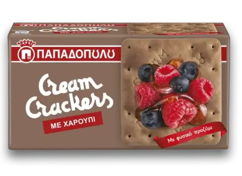  Image for Τα Cream Crackers Παπαδοπούλου κυκλοφορούν νέα γεύση με Χαρούπι