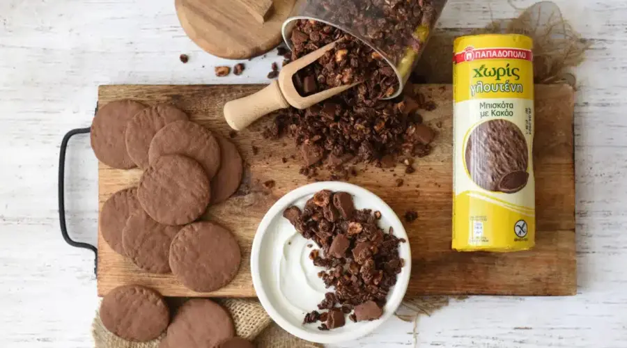 Top slider image for Σοκολατένια Gluten Free Granola με Μπισκότα Παπαδοπούλου Χωρίς Γλουτένη