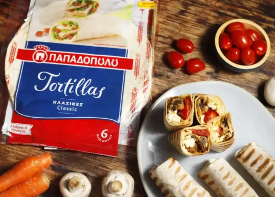  Image for Μανιταρόπιτα με φέτα σε Tortillas Παπαδοπούλου