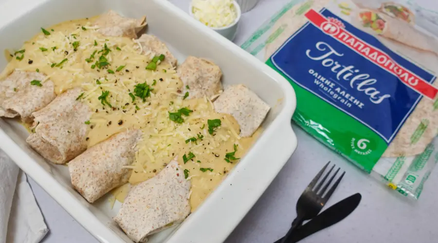 Top slider image for Enchiladas με σπανάκι και μανιτάρια