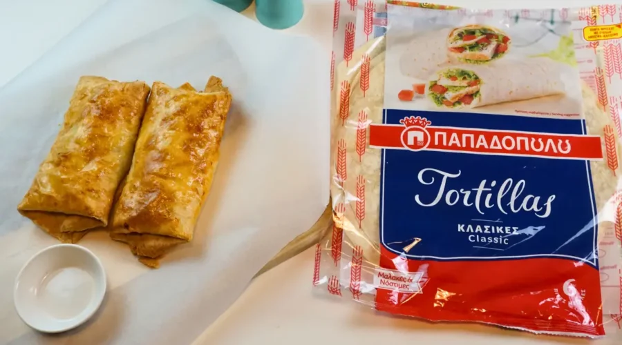 Top slider image for Σπανακοτυροπιτάκια με Tortillas Παπαδοπούλου Κλασικές στο Air Fryer