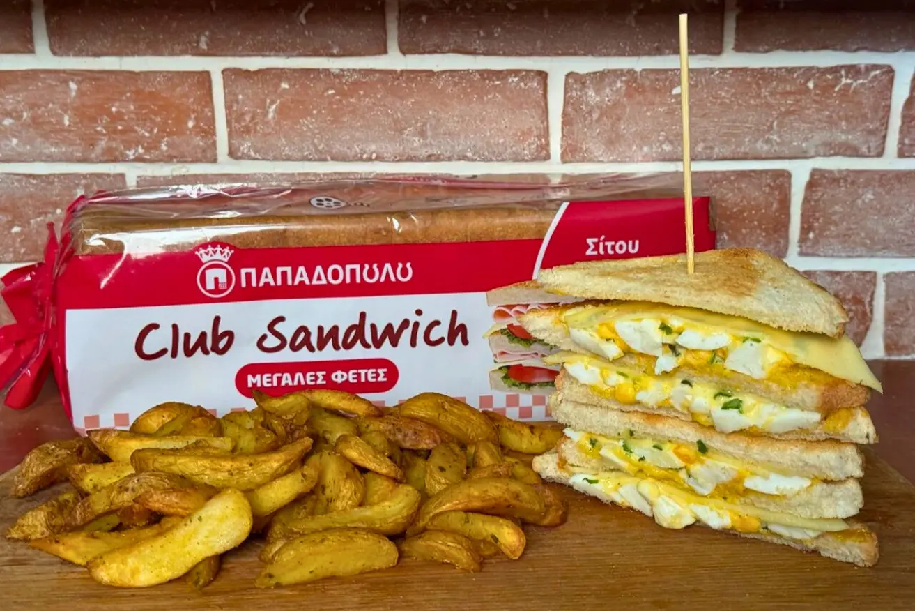  Image for Club Sandwiches με Ψωμί Παπαδοπούλου και Αυγοσαλάτα