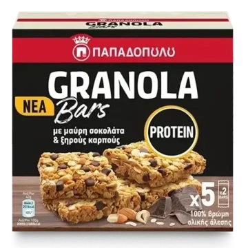 Image of GRANOLA Bars PROTEIN με μαύρη σοκολάτα & ξηρούς καρπούς
