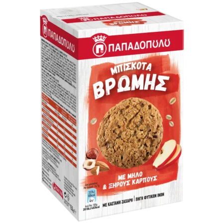 Product Image of Μπισκότα Βρώμης με μήλο και ξηρούς καρπούς